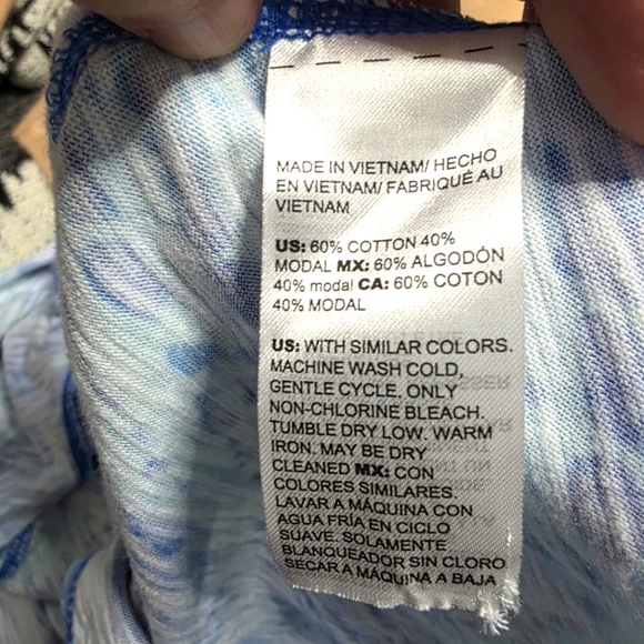 Chico's Blue Tiedyed Cotton Tunic Size 2 (Large) - Picture 4 of 4